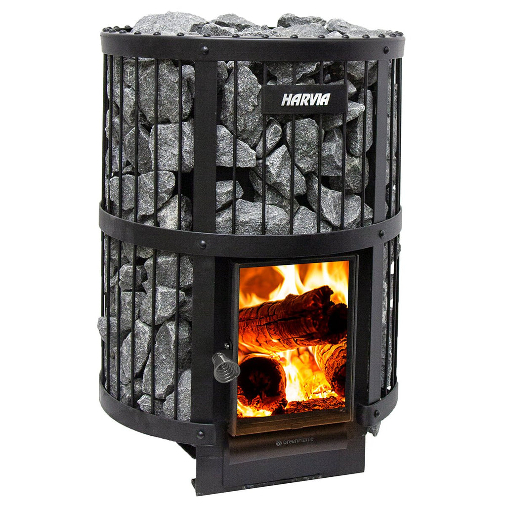 Harvia Legend 240 GreenFlame Series 15.9kW Wood Sauna Stove - West Coast Saunas - WK200LD