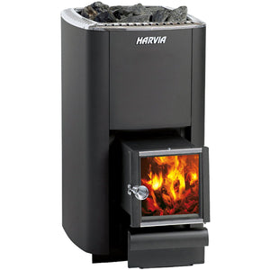 Harvia M Series 16.5kW Wood Sauna Stove w/ Exterior Feed - West Coast Saunas - WKM3SL