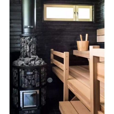 Harvia Smoke Pipe Cover, Legend Series, Black Steel - West Coast Saunas - WL300