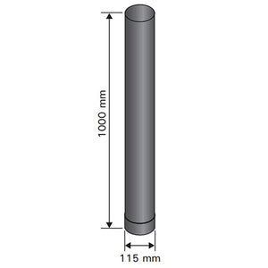 Harvia Smoke Pipe WZ Smoke Pipe, Sauna Wood Stove, 1m, 115mm - West Coast Saunas - WZ100M