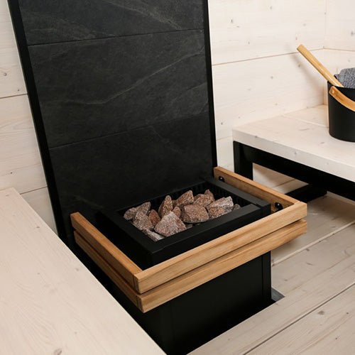 Harvia Stone Wall Decorative Stone Wall, Aluminum Frames - West Coast Saunas - SACSW002