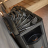Harvia The Wall Series, 6kW - 8kW, Stainless Steel / Black Sauna Heater - West Coast Saunas - HSW8U1B