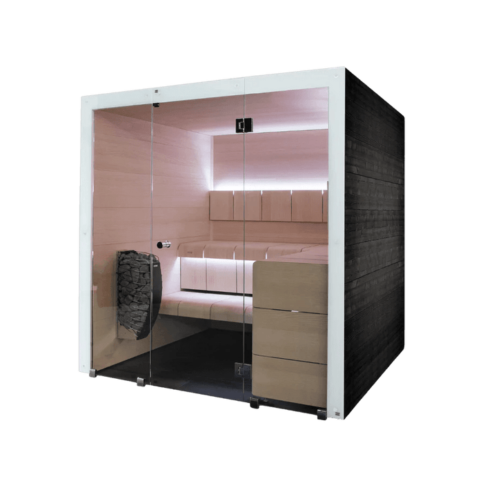 Harvia Ventura - Black Stained Spruce 4-6 Person Indoor Sauna - West Coast Saunas - SHV2020