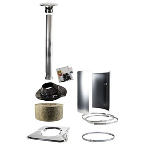 Harvia WHP - AS Chimney Tilted Accessory Kit, Stainless Steel - West Coast Saunas - WHP-AS