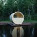 Helsinki Finnish Barrel Sauna with Terrace and WiFi Heater - Finnish Sauna Builders - West Coast Saunas - sku-47971931455729