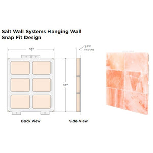 Himalayan Salt Wall Panels - Pink Himalayan - West Coast Saunas - SLT - PM - SLTPNL16x18