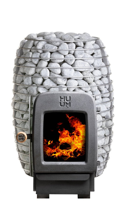 Huum HIVE Heat 12.0kW Wood-Fired Sauna Stove w/Firebox Extension - West Coast Saunas - H10122001
