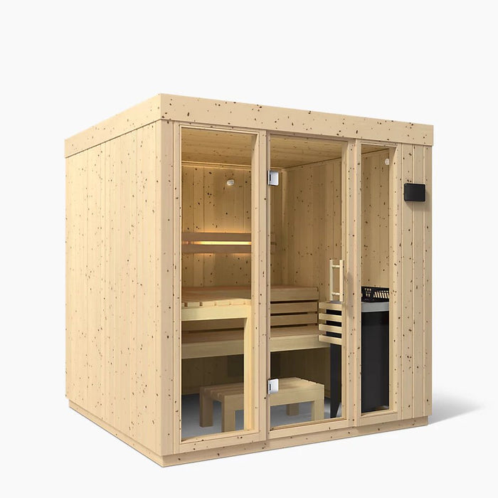 Kohler C1 INDOOR SAUNA, MEDIUM Three - person Indoor Sauna With Floor - West Coast Saunas - K-38441-1FNC-SPS