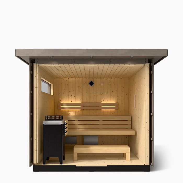 Kohler C2 OUTDOOR SAUNA, Medium Five - person Outdoor Sauna - West Coast Saunas - K-40045-1FNC-WGS