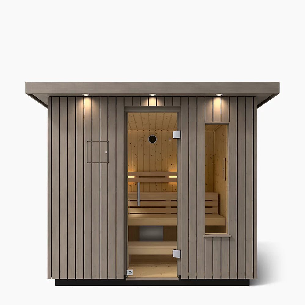 Kohler C2 OUTDOOR SAUNA, Small Three - person Outdoor Sauna - West Coast Saunas - K-40044-1FNC-WGS