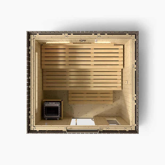 Kohler C2 OUTDOOR SAUNA, Small Three - person Outdoor Sauna - West Coast Saunas - K-40044-1FNC-WGS