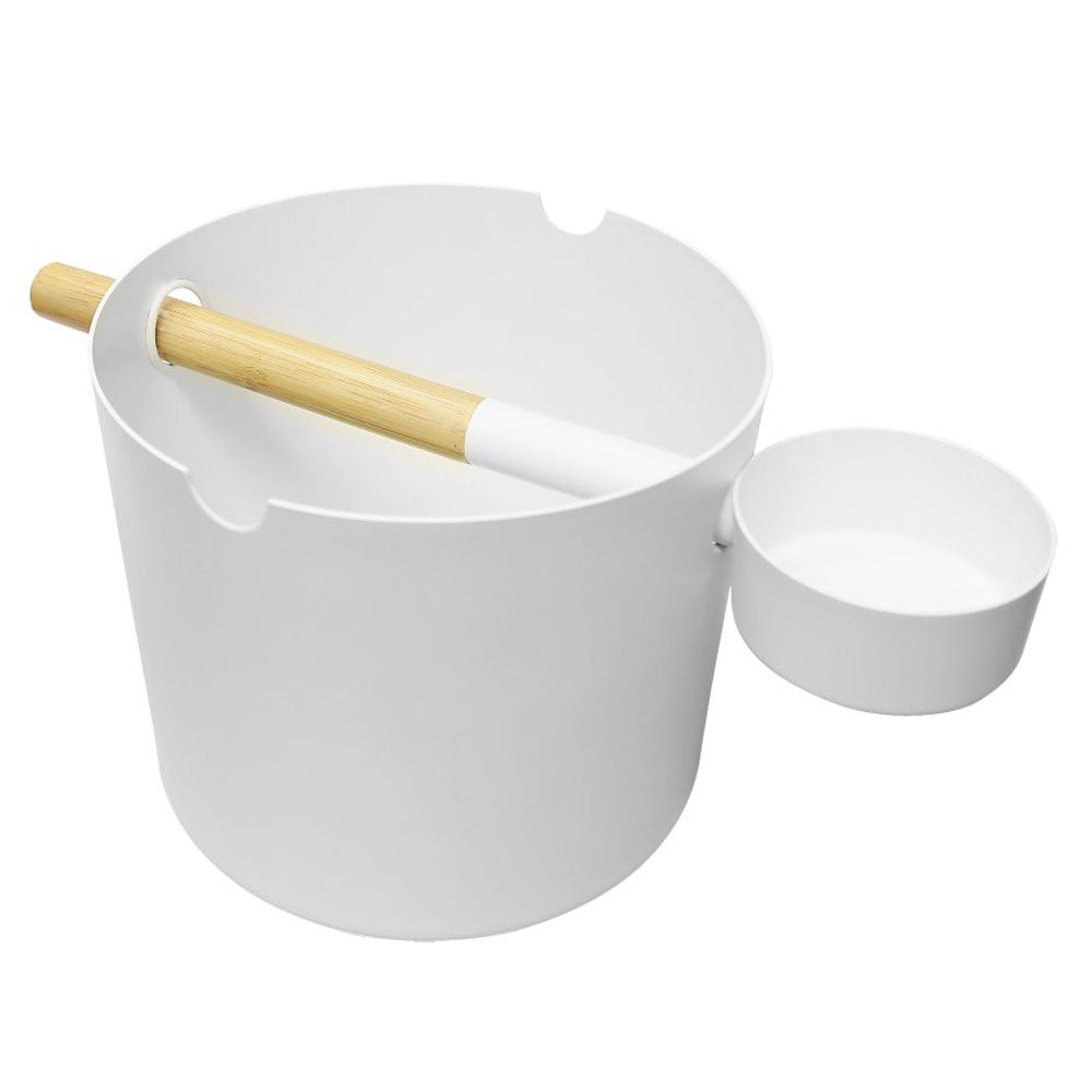 KOLO Bucket and Ladle - West Coast Saunas - 450-KOLO-B/L-SET1-WH