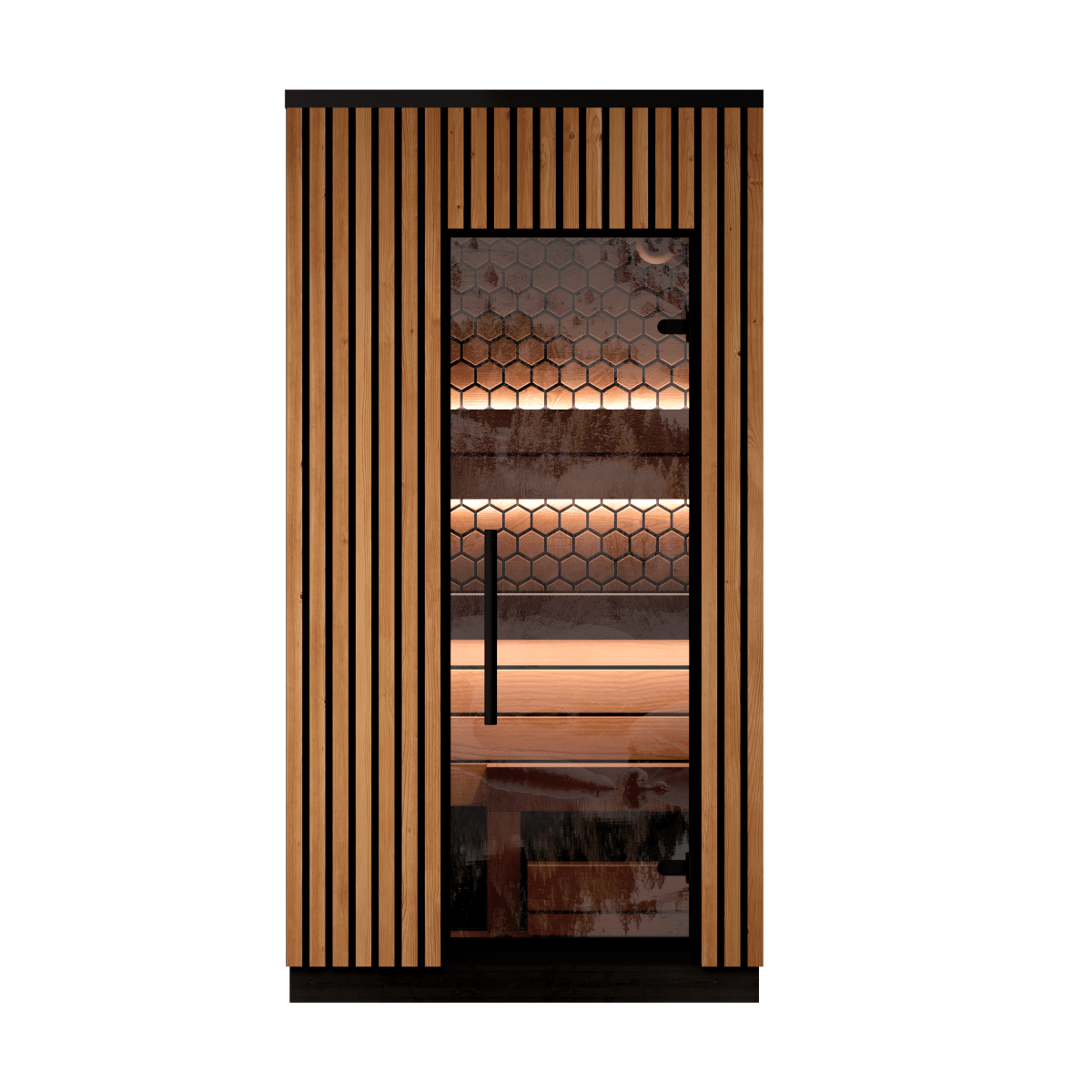 Leil® Saunas Viva 120 (1 - Person) Outdoor Sauna Kit — Compact ThermoWood® Wellness Cabin - West Coast Saunas - LS-VIVA-120