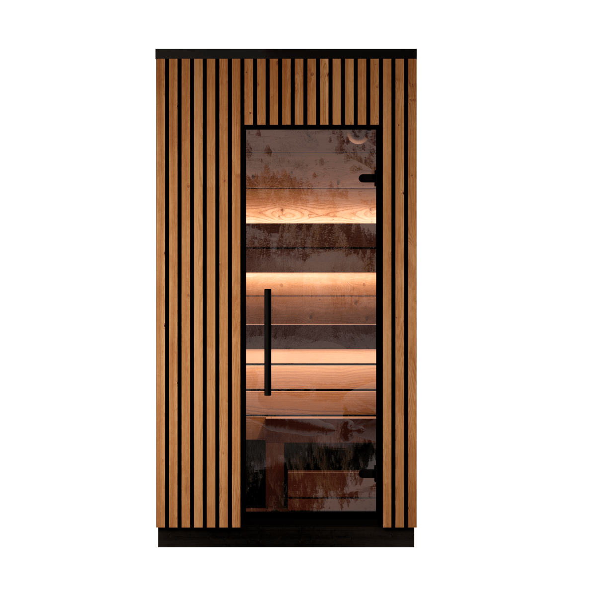 Leil® Saunas Viva 120 (1 - Person) Outdoor Sauna Kit — Compact ThermoWood® Wellness Cabin - West Coast Saunas - LS-VIVA-120