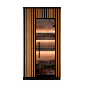 Leil® Saunas Viva 120 (1 - Person) Outdoor Sauna Kit — Compact ThermoWood® Wellness Cabin - West Coast Saunas - LS-VIVA-120