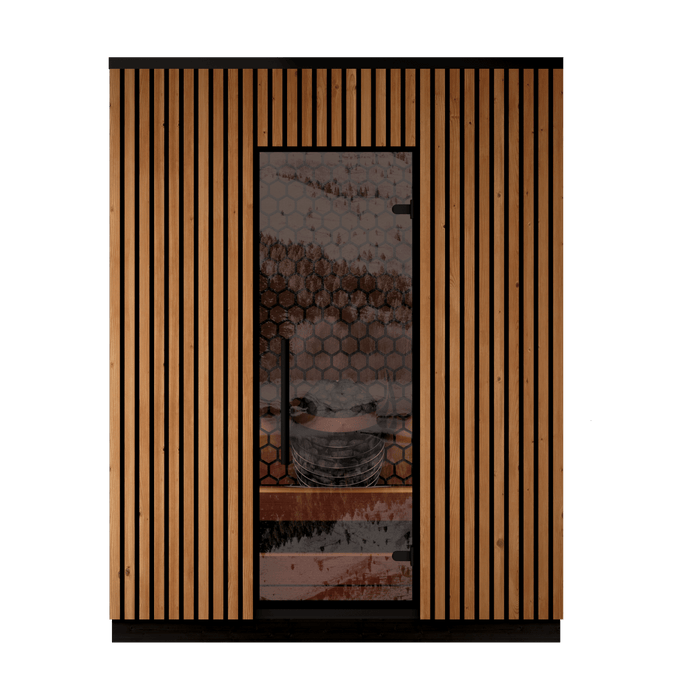 Leil® Saunas Viva 180 — Premium 4 - Person Outdoor Sauna Crafted from ThermoWood® - West Coast Saunas - LS-VIVA-180