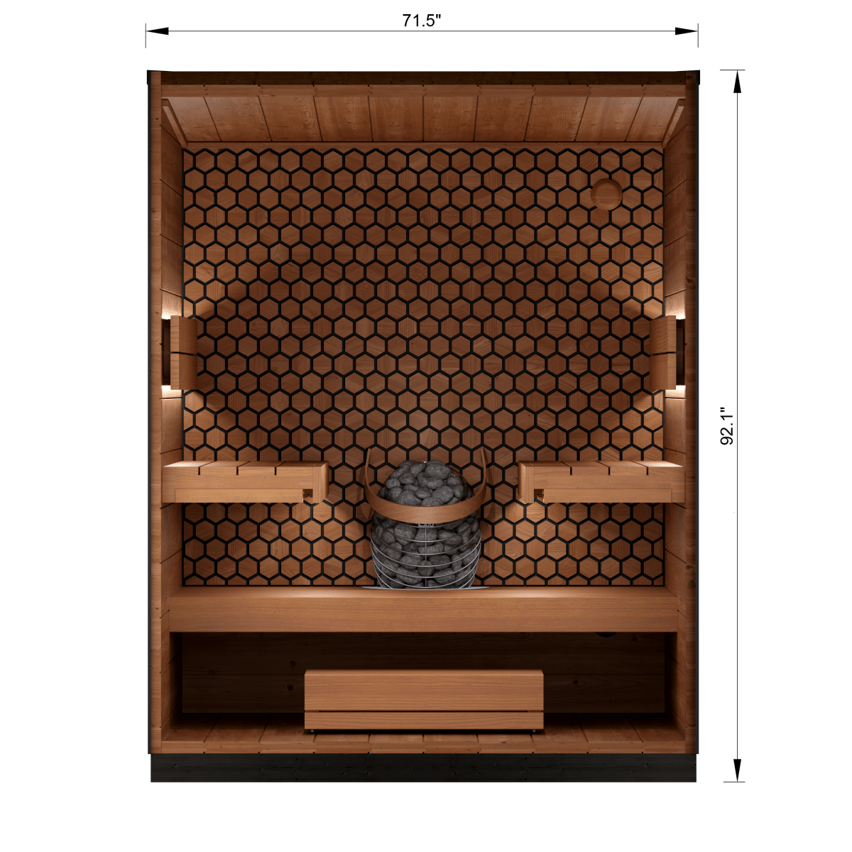 Leil® Saunas Viva 180 — Premium 4 - Person Outdoor Sauna Crafted from ThermoWood® - West Coast Saunas - LS-VIVA-180