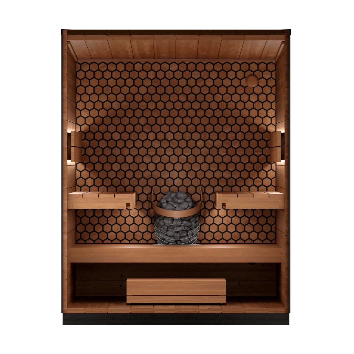 Leil® Saunas Viva 180 — Premium 4 - Person Outdoor Sauna Crafted from ThermoWood® - West Coast Saunas - LS-VIVA-180