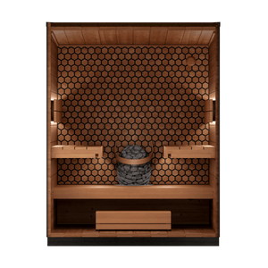 Leil® Saunas Viva 180 — Premium 4 - Person Outdoor Sauna Crafted from ThermoWood® - West Coast Saunas - LS-VIVA-180