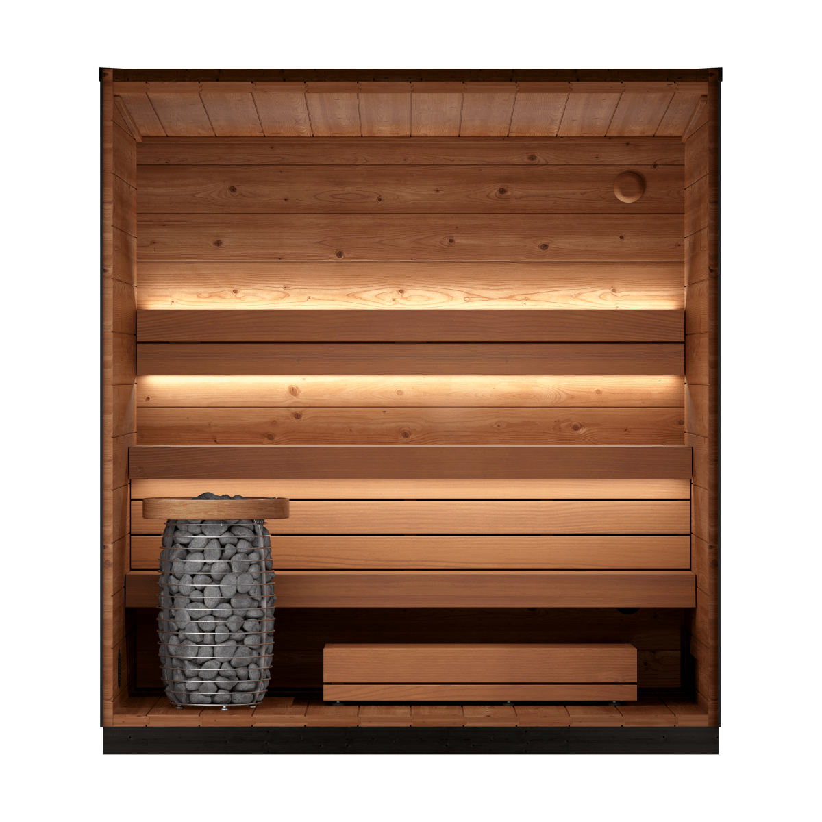 Leil® Saunas Viva 210 (3 - Person) Outdoor Sauna Kit — Modern ThermoWood® Design - West Coast Saunas - LS-VIVA-210