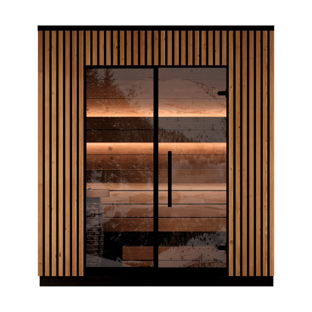 Leil® Saunas Viva 210 (3 - Person) Outdoor Sauna Kit — Modern ThermoWood® Design - West Coast Saunas - LS-VIVA-210