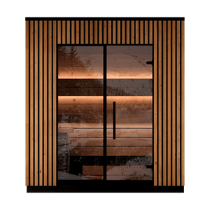 Leil® Saunas Viva 210 (3 - Person) Outdoor Sauna Kit — Modern ThermoWood® Design - West Coast Saunas - LS-VIVA-210