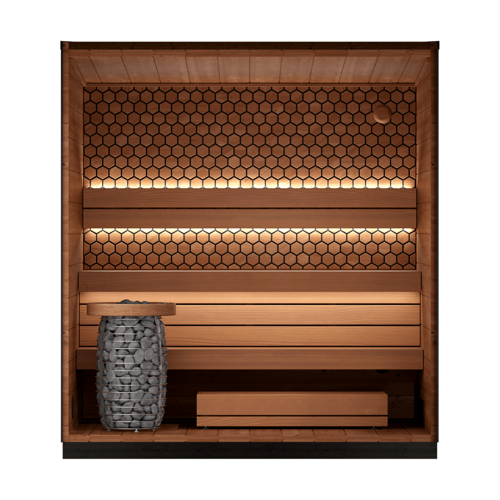 Leil® Saunas Viva 210 (3 - Person) Outdoor Sauna Kit — Modern ThermoWood® Design - West Coast Saunas - LS-VIVA-210