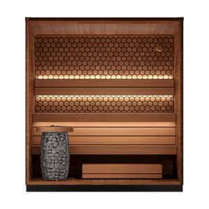 Leil® Saunas Viva 210 (3 - Person) Outdoor Sauna Kit — Modern ThermoWood® Design - West Coast Saunas - LS-VIVA-210