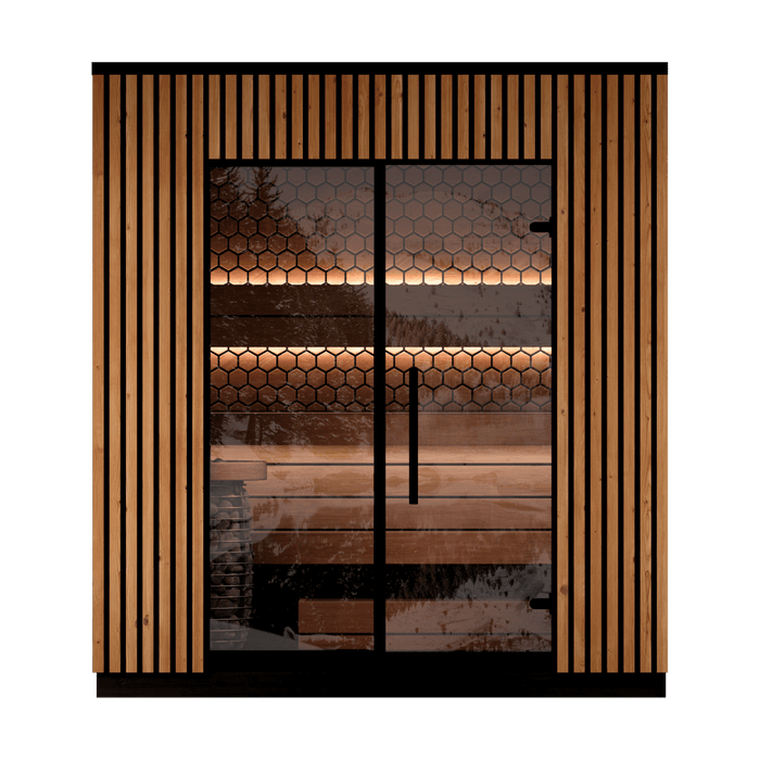 Leil® Saunas Viva 210 (3 - Person) Outdoor Sauna Kit — Modern ThermoWood® Design - West Coast Saunas - LS-VIVA-210