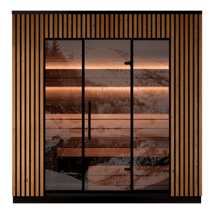 Leil® Saunas Viva 250 (4 - Person) Outdoor Sauna Kit — Tall, Premium ThermoWood® Design - West Coast Saunas - LS-VIVA-250