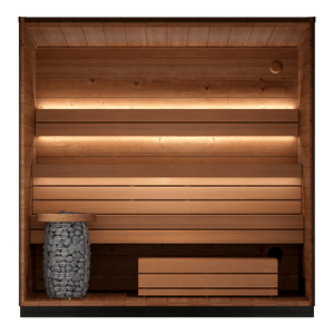 Leil® Saunas Viva 250 (4 - Person) Outdoor Sauna Kit — Tall, Premium ThermoWood® Design - West Coast Saunas - LS-VIVA-250