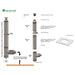 LeisureCraft Chimney Set for Back or Side Wall Installation - West Coast Saunas - BSB212S