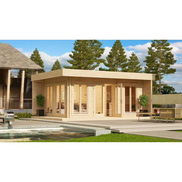 Luxury Modern Outdoor Sauna Kit - Allure Lux 3 - West Coast Saunas - BZ - ALLURE - LUX - 3