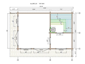 Luxury Modern Outdoor Sauna Kit - Allure Lux 3 - West Coast Saunas - BZ - ALLURE - LUX - 3