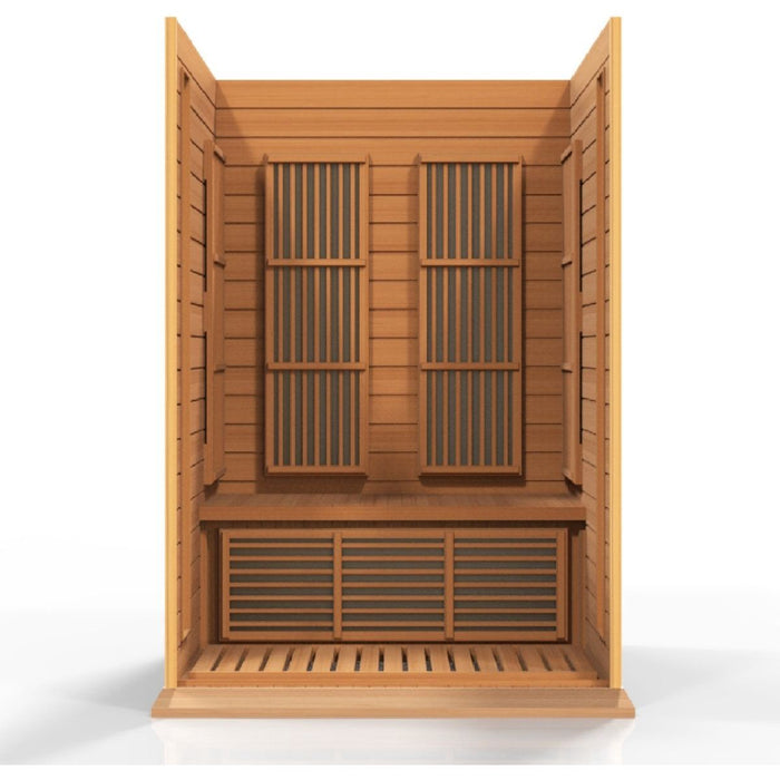 Maxxus 2-Person Low EMF FAR Infrared Dry Sauna in Canadian Red Cedar - West Coast Saunas - MX-K206-01 CED