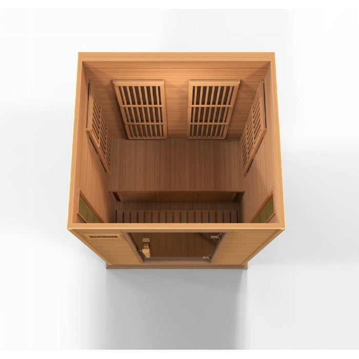 Maxxus 2-Person Low EMF FAR Infrared Dry Sauna in Canadian Red Cedar - West Coast Saunas - MX-K206-01 CED