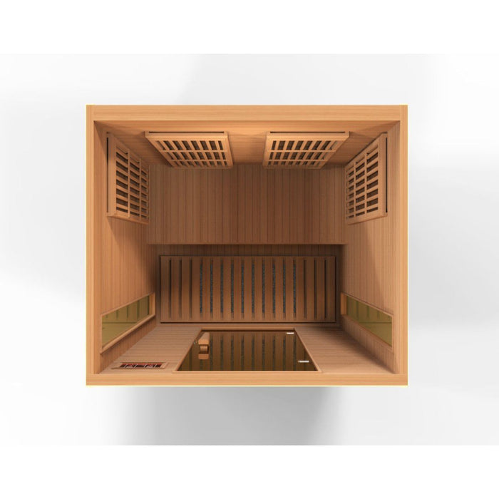 Maxxus 2-Person Low EMF FAR Infrared Dry Sauna in Canadian Red Cedar - West Coast Saunas - MX-K206-01 CED
