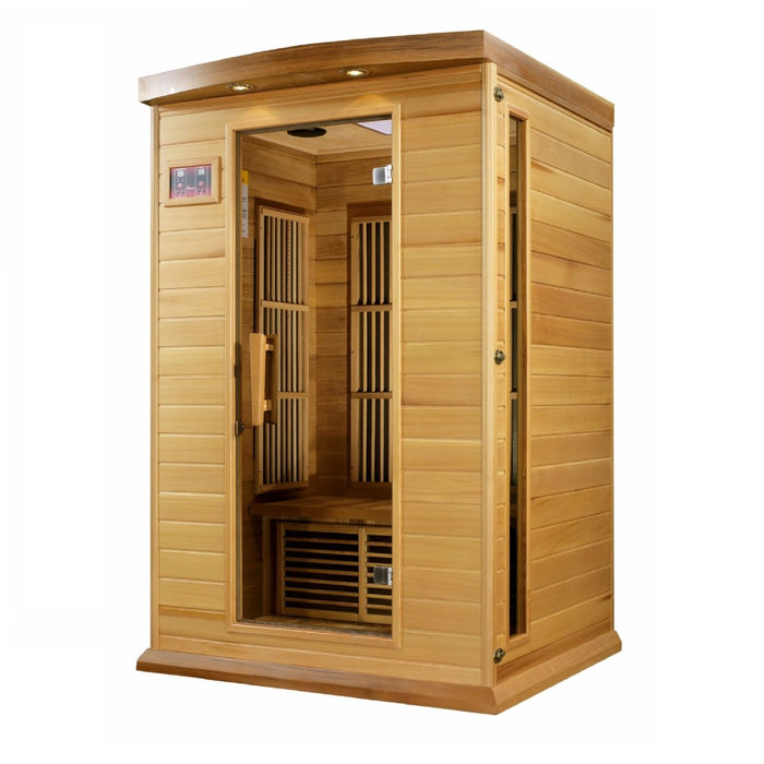 Maxxus 2-Person Low EMF FAR Infrared Dry Sauna in Canadian Red Cedar - West Coast Saunas - MX-K206-01 CED