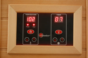 Maxxus 2-Person Low EMF FAR Infrared Dry Sauna in Canadian Red Cedar - West Coast Saunas - MX-K206-01 CED