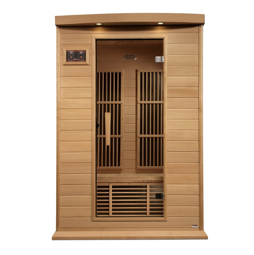 Maxxus 2-Person Near Zero EMF FAR Infrared Sauna in Canadian Hemlock - West Coast Saunas - MX-K206-01-ZF