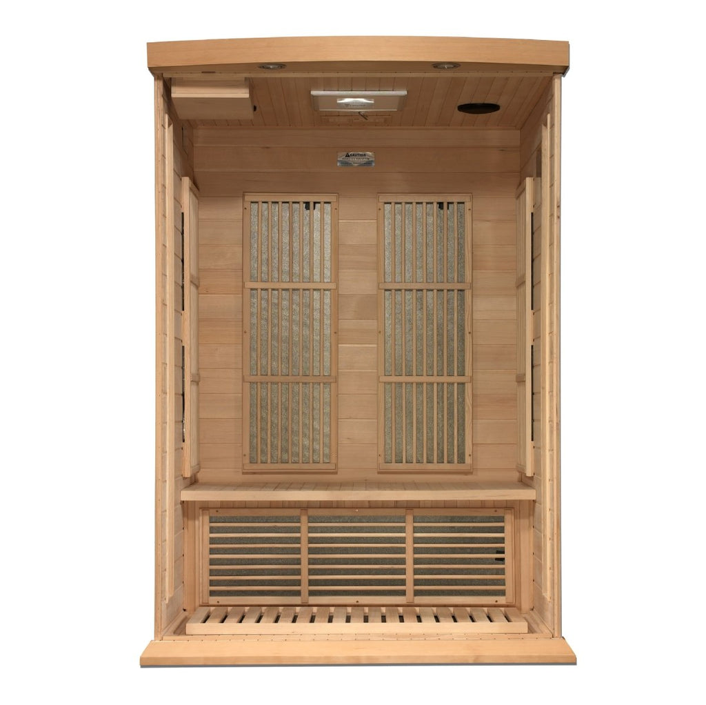 Maxxus 2-Person Near Zero EMF FAR Infrared Sauna in Canadian Hemlock - West Coast Saunas - MX-K206-01-ZF