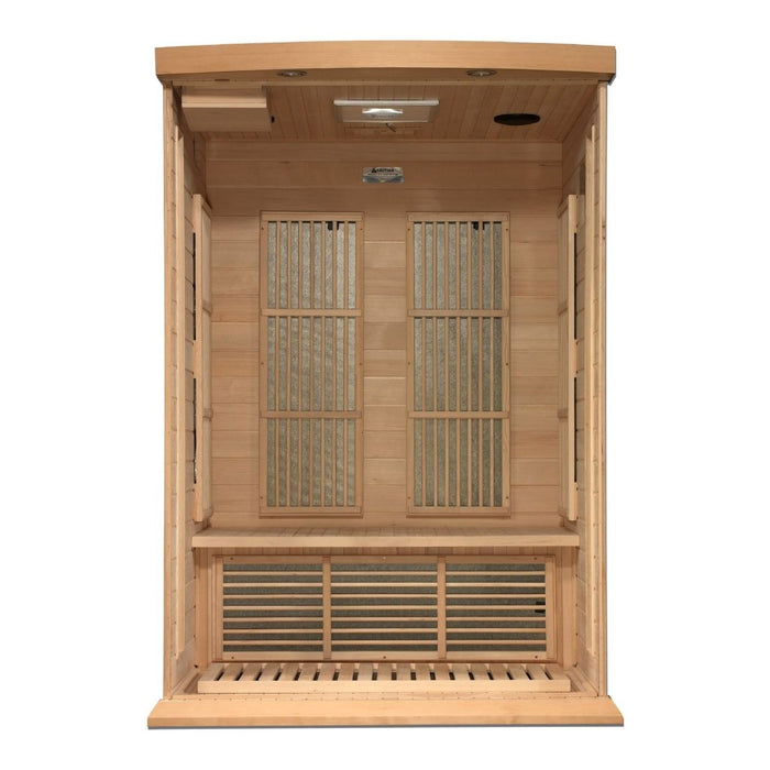 Maxxus 2-Person Near Zero EMF FAR Infrared Sauna in Canadian Hemlock - West Coast Saunas - MX-K206-01-ZF