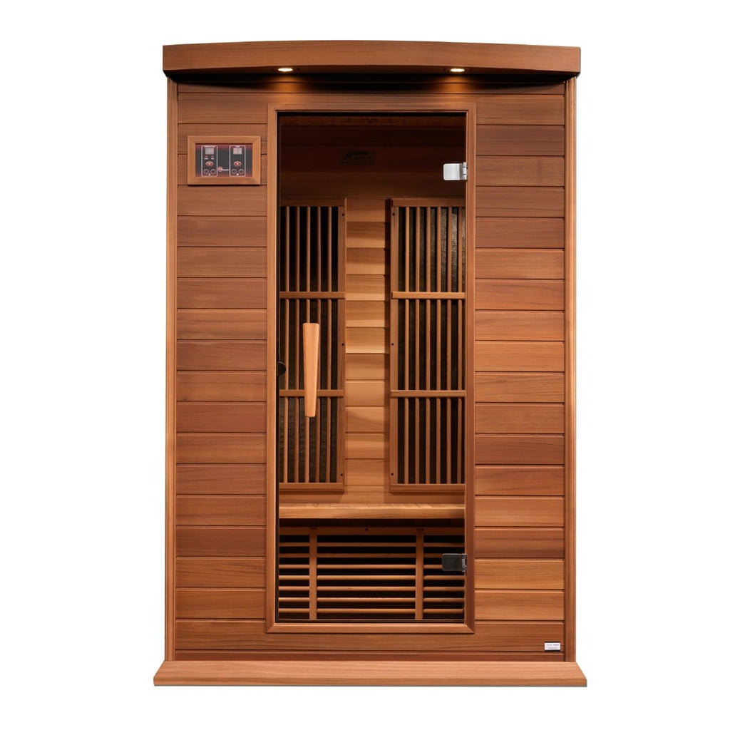 Maxxus 2-Person Near Zero EMF FAR Infrared Sauna in Canadian Red Cedar - West Coast Saunas - MX-K206-01-ZF CED