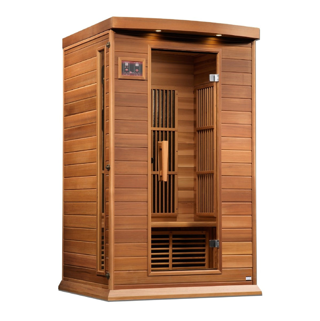 Maxxus 2-Person Near Zero EMF FAR Infrared Sauna in Canadian Red Cedar - West Coast Saunas - MX-K206-01-ZF CED