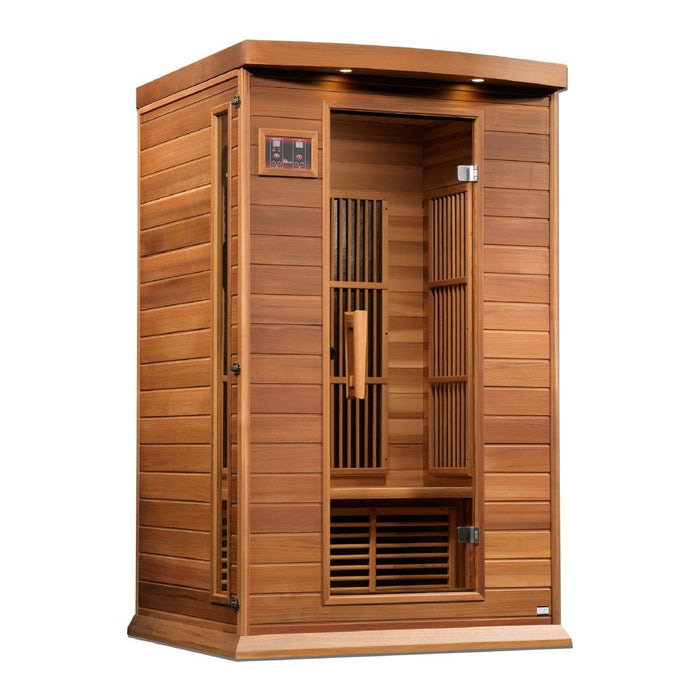 Maxxus 2-Person Near Zero EMF FAR Infrared Sauna in Canadian Red Cedar - West Coast Saunas - MX-K206-01-ZF CED