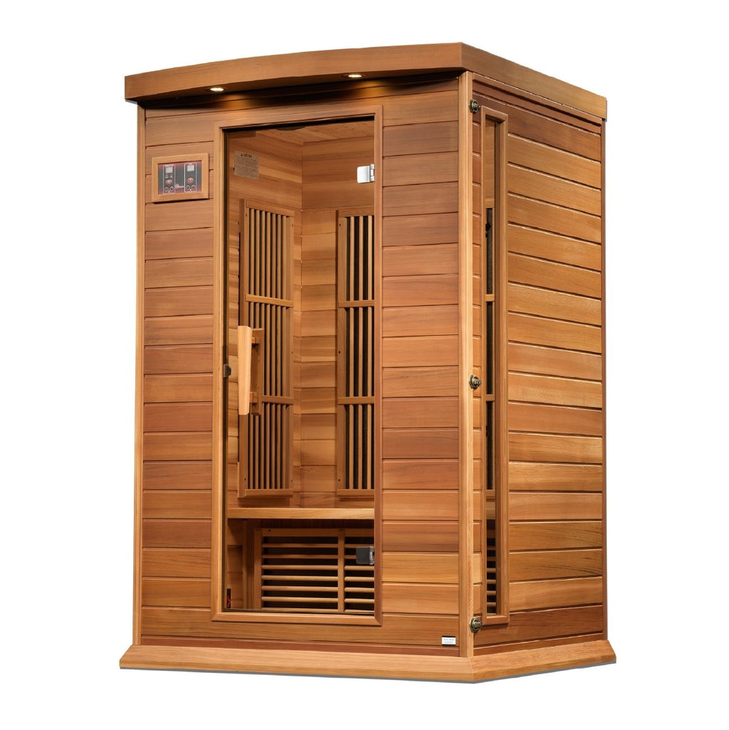 Maxxus 2-Person Near Zero EMF FAR Infrared Sauna in Canadian Red Cedar - West Coast Saunas - MX-K206-01-ZF CED