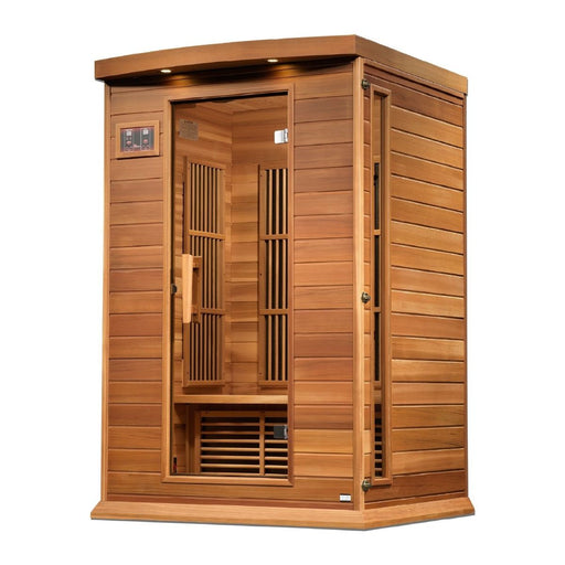 Maxxus 2-Person Near Zero EMF FAR Infrared Sauna in Canadian Red Cedar - West Coast Saunas - MX-K206-01-ZF CED