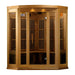 Maxxus 3-Person Corner Low EMF FAR Infrared Dry Sauna in Canadian Red Cedar - West Coast Saunas - MX-K356-01 CED