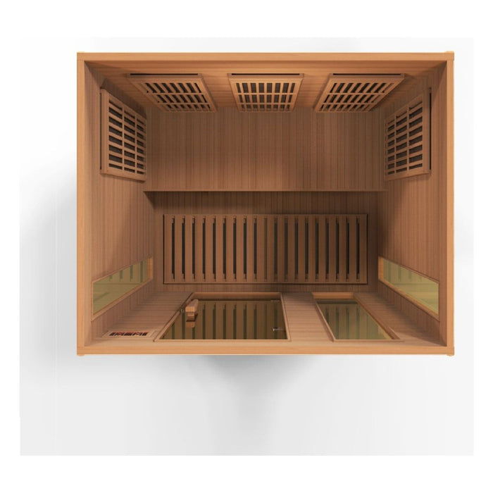 Maxxus 3-Person Low EMF FAR Infrared Dry Sauna in Canadian Red Cedar - West Coast Saunas - MX-K306-01 CED