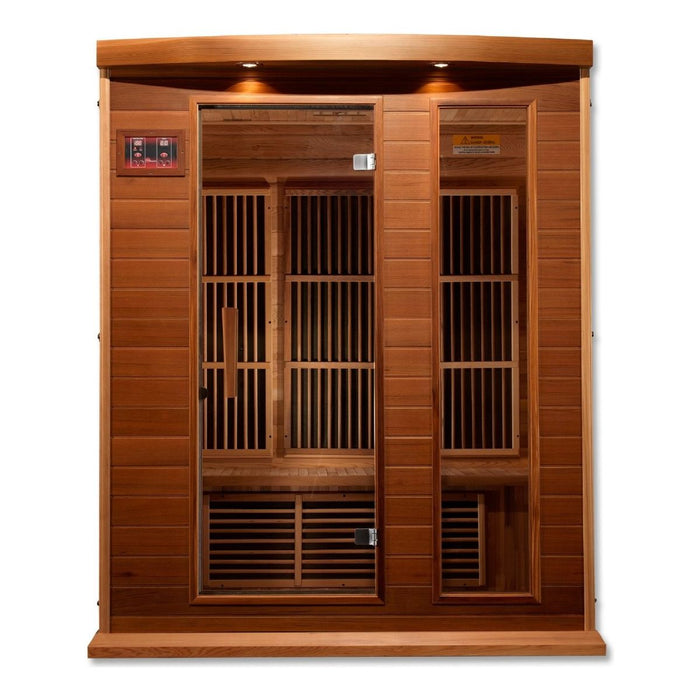 Maxxus 3-Person Low EMF FAR Infrared Dry Sauna in Canadian Red Cedar - West Coast Saunas - MX-K306-01 CED